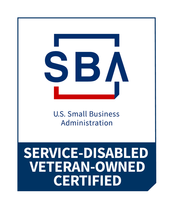Official U.S. Small Business Administration Service-Disabled Veteran-Owned Certified badge
